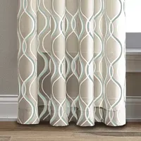 CHF Morocco Light-Filtering Rod Pocket Single Curtain Panel