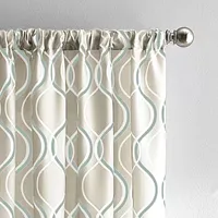 CHF Morocco Light-Filtering Rod Pocket Single Curtain Panel