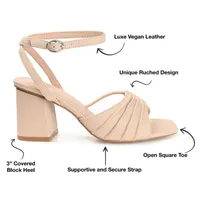 Journee Collection Womens Shillo Open Toe Block Heel Pumps