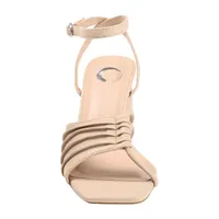 Journee Collection Womens Shillo Open Toe Block Heel Pumps