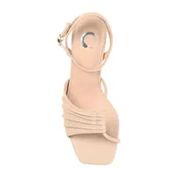 Journee Collection Womens Shillo Open Toe Block Heel Pumps