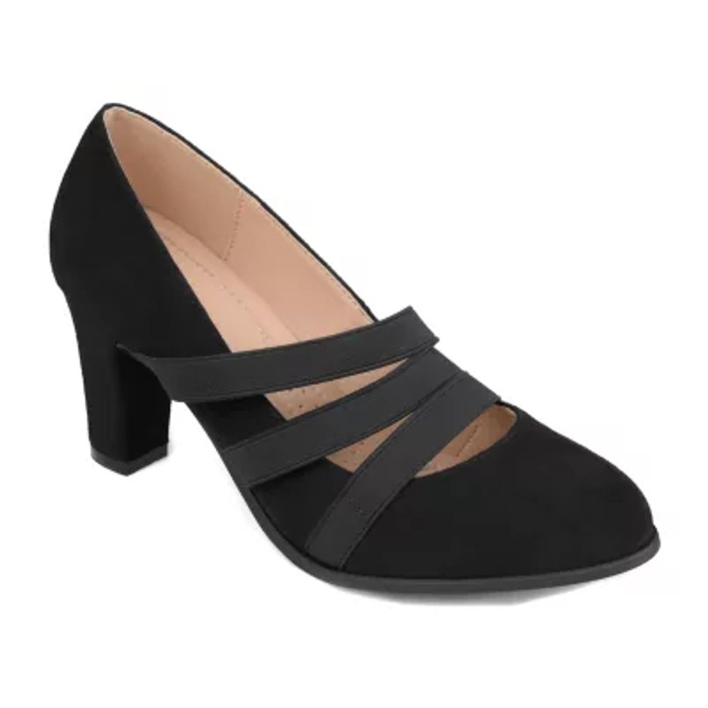 Journee Collection Womens Loren Stacked Heel Pumps