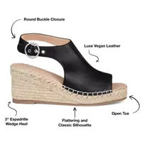 Journee Collection Womens Crew Wedge Sandals