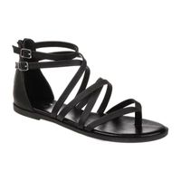 Journee Collection Womens Zailie Criss Cross Strap Flat Sandals