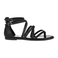 Journee Collection Womens Zailie Criss Cross Strap Flat Sandals