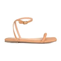 Journee Collection Womens Veena Adjustable Strap Flat Sandals