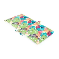 Turquoise Sun Leaf Print Patio Chair Cushions