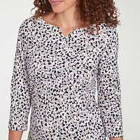 Hearts Of Palm Womens Split Crew Neck 3/4 Sleeve T-Shirt