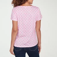 Hearts Of Palm Womens Crew Neck Short Sleeve T-Shirt