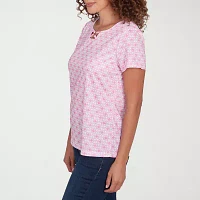 Hearts Of Palm Womens Crew Neck Short Sleeve T-Shirt