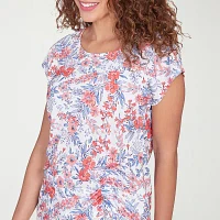 Hearts Of Palm Womens Crew Neck Short Sleeve T-Shirt