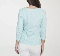 Hearts Of Palm Womens Scoop Neck 3/4 Sleeve T-Shirt