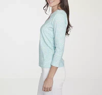 Hearts Of Palm Womens Scoop Neck 3/4 Sleeve T-Shirt