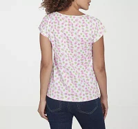 Hearts Of Palm Womens Split Crew Neck Short Sleeve T-Shirt
