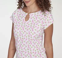 Hearts Of Palm Womens Split Crew Neck Short Sleeve T-Shirt