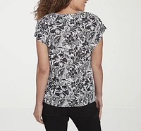 Hearts Of Palm Womens V Neck Short Sleeve T-Shirt