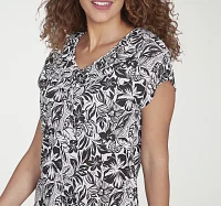 Hearts Of Palm Womens V Neck Short Sleeve T-Shirt