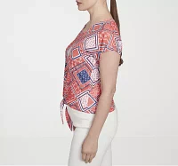 Hearts Of Palm Womens V Neck Short Sleeve T-Shirt