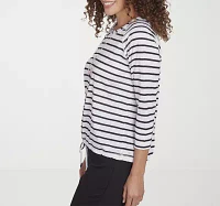 Hearts Of Palm Womens Crew Neck 3/4 Sleeve T-Shirt