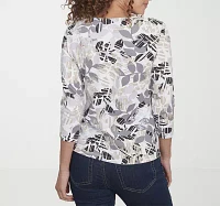 Hearts Of Palm Womens Scoop Neck 3/4 Sleeve T-Shirt
