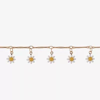 Arizona Daisy 2-pc. 9 Inch Cable Flower Ankle Bracelet