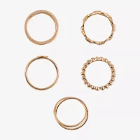 Arizona Gold Tone Womens Butterfly Delicate Ring Set