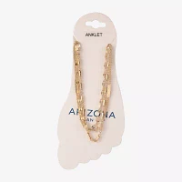 Arizona Gold Tone Chain 3-pc. 9 Inch Curb Ankle Bracelet