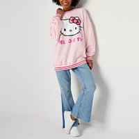 Juniors Womens Crew Neck Long Sleeve Hello Kitty Sweatshirt