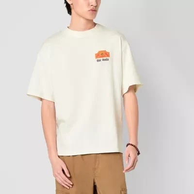 Arizona Mens Crew Neck Short Sleeve Boxy Fit Graphic T-Shirt