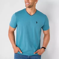 U.S. Polo Assn. Stretch Tipped Mens V Neck Short Sleeve T-Shirt