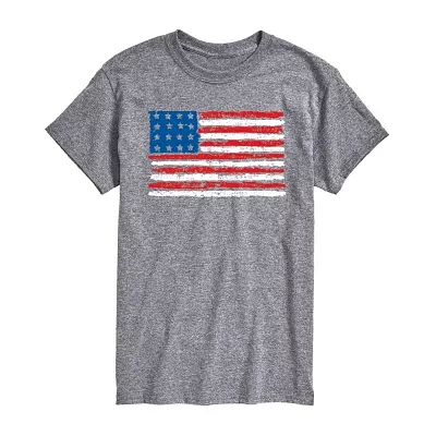 Big and Tall Mens Crew Neck Short Sleeve Classic Fit Americana Graphic T-Shirt