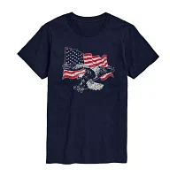 Big and Tall Mens Crew Neck Short Sleeve Classic Fit Americana Graphic T-Shirt