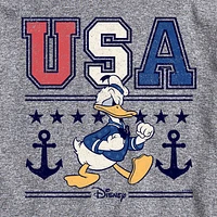 Big and Tall Mens Crew Neck Short Sleeve Classic Fit Americana Donald Duck Graphic T-Shirt