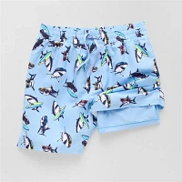 Thereabouts Little & Big Boys At The Knee Striped Board Shorts
