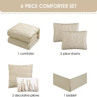 Stratford Park Lileas 6-pc. Floral Lightweight Comforter Set
