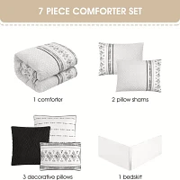 Stratford Park Sheena 7-pc. Geometric Lightweight Comforter Set