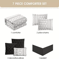 Stratford Park Leana 7-pc. Geometric Lightweight Comforter Set