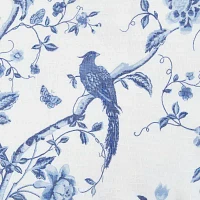Laura Ashley Summer Palace Rod Pocket Sheer Set of 2 Curtain Panels