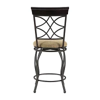 Curved-Back Swivel Barstool