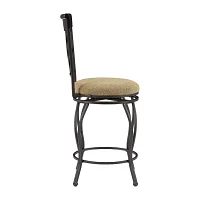 Curved-Back Swivel Barstool