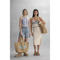 Mixit Straw Vacay Tote Bag