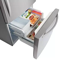 LG 24.1 cu. ft. 33" Wide 2-Door Bottom-Mount Refrigerator