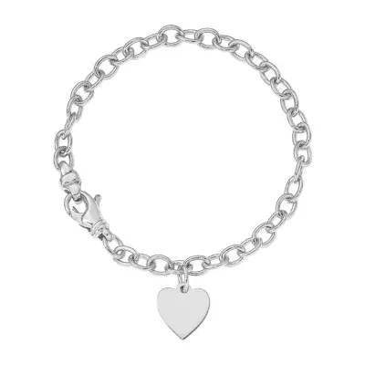 14K Gold Heart Charm Bracelet