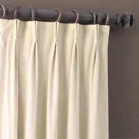 Exclusive Fabrics & Furnishing Signature Pleated Energy Saving Blackout Pinch Pleat Single Curtain Panel