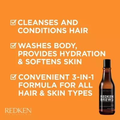 Redken Brew 3-In-1 Shampoo - 10.1 oz.