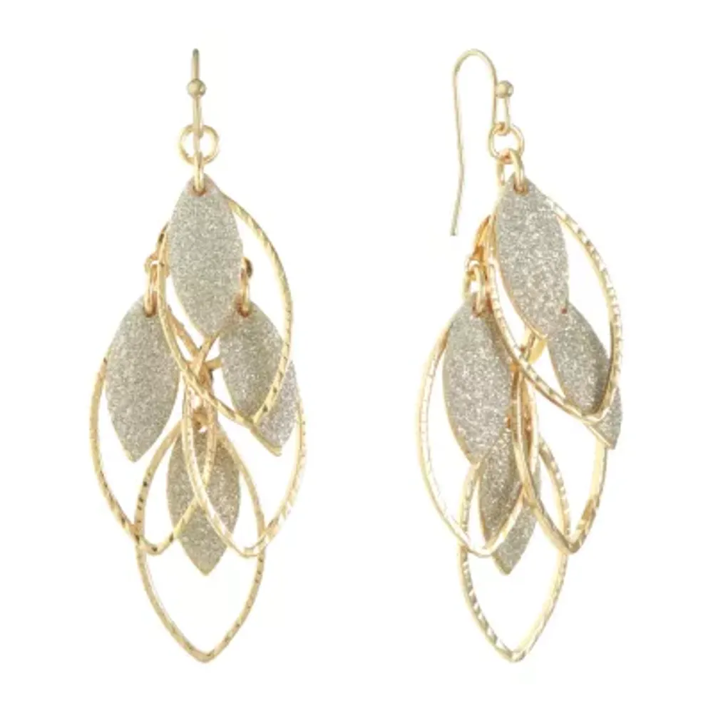 Monet Jewelry Two Tone Shakey Drop Earrings