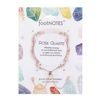 Footnotes Rose Gold Plate Over Brass Quartz 8 Inch Cable Bolo Bracelet