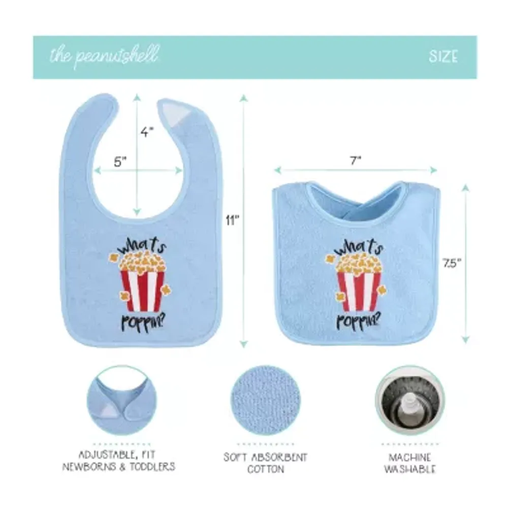 The Peanutshell Unisex 8-pc. Lightweight Bib