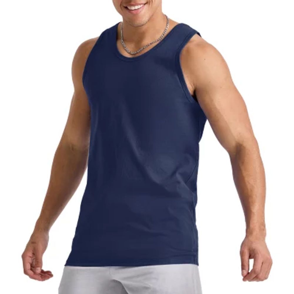 Hanes Mens Round Neck Sleeveless Tank Top