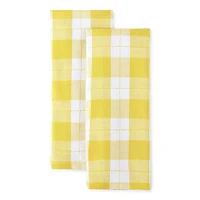 Cooks Check Dual Purpose 2-pc Kitchen Towel Set